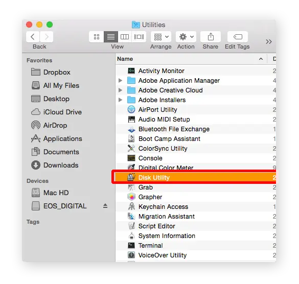 disk utility