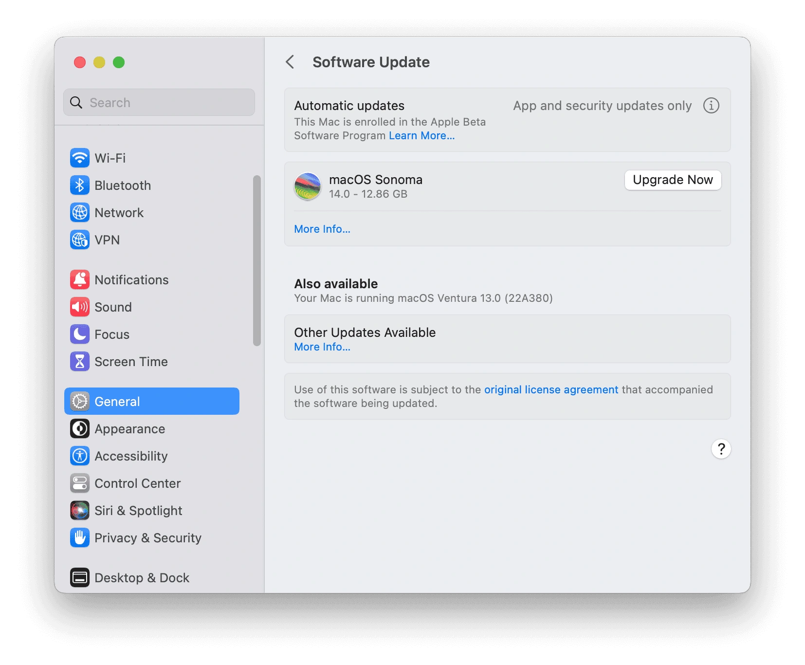 upgrade to new Mac OS