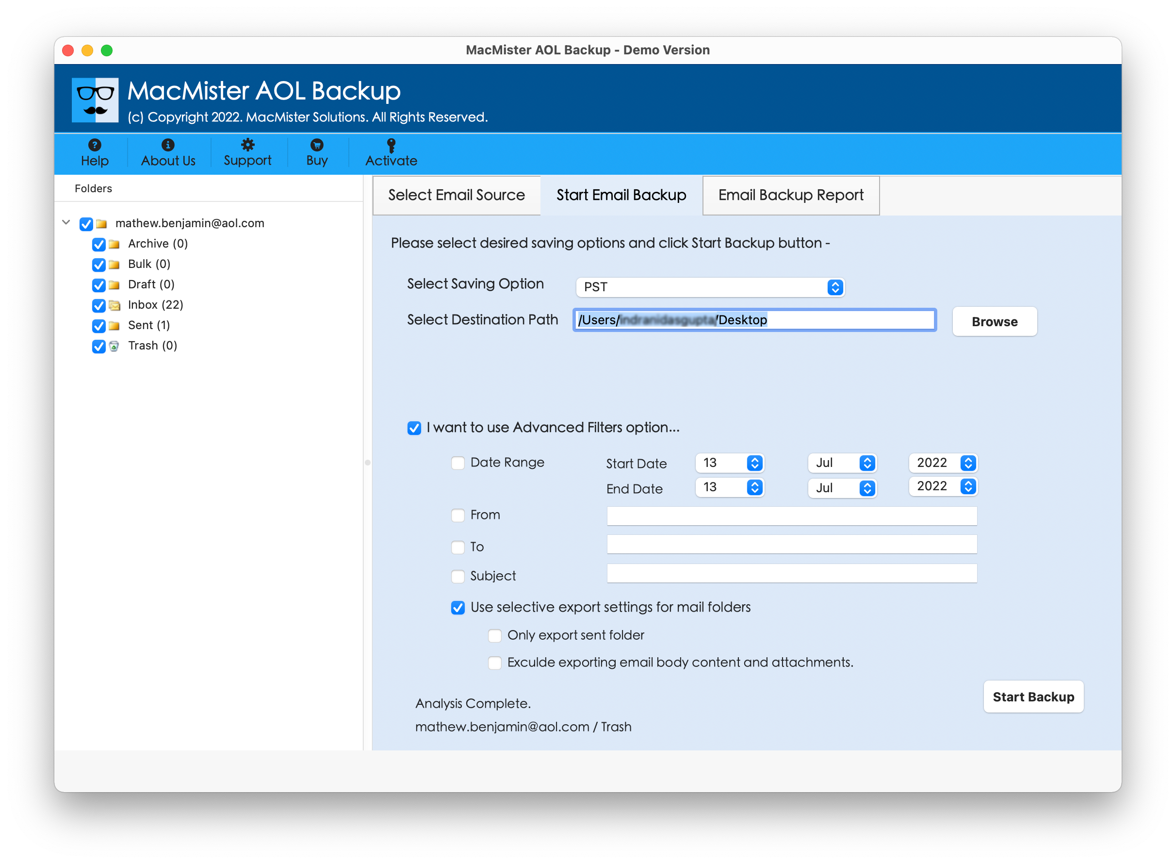 tap export