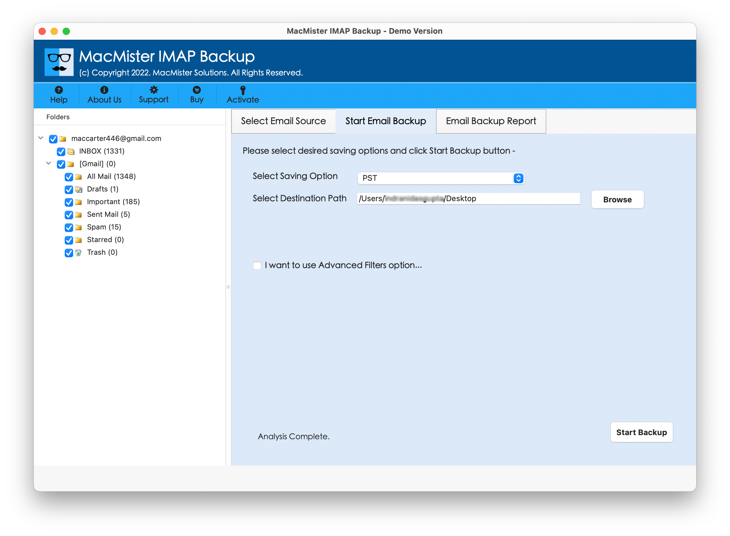 select IMAP folders