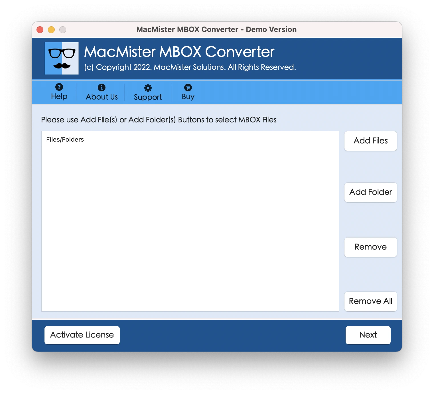 add mbox file