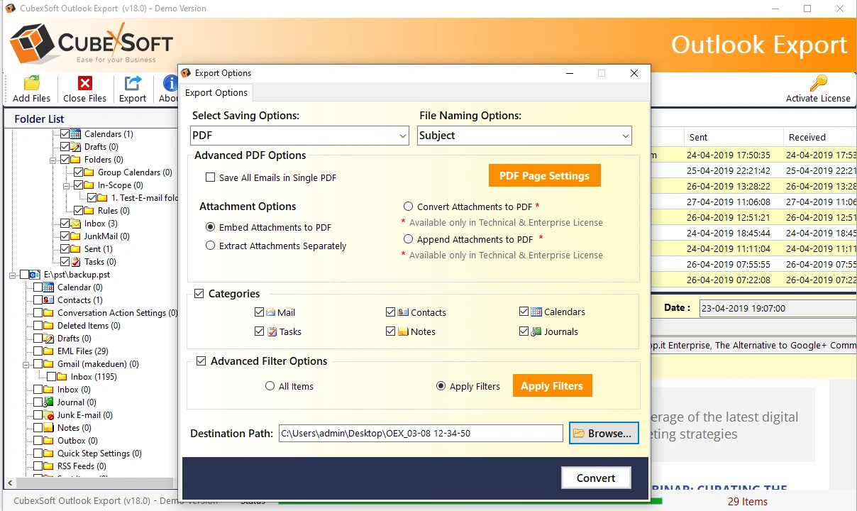 pst to pdf converter for Windows