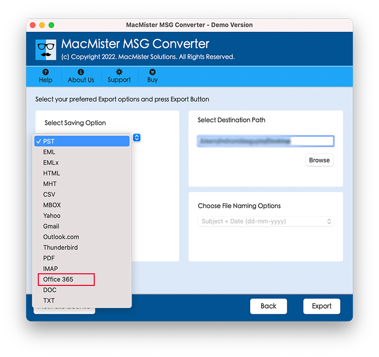 Convert MSG files to MHT format