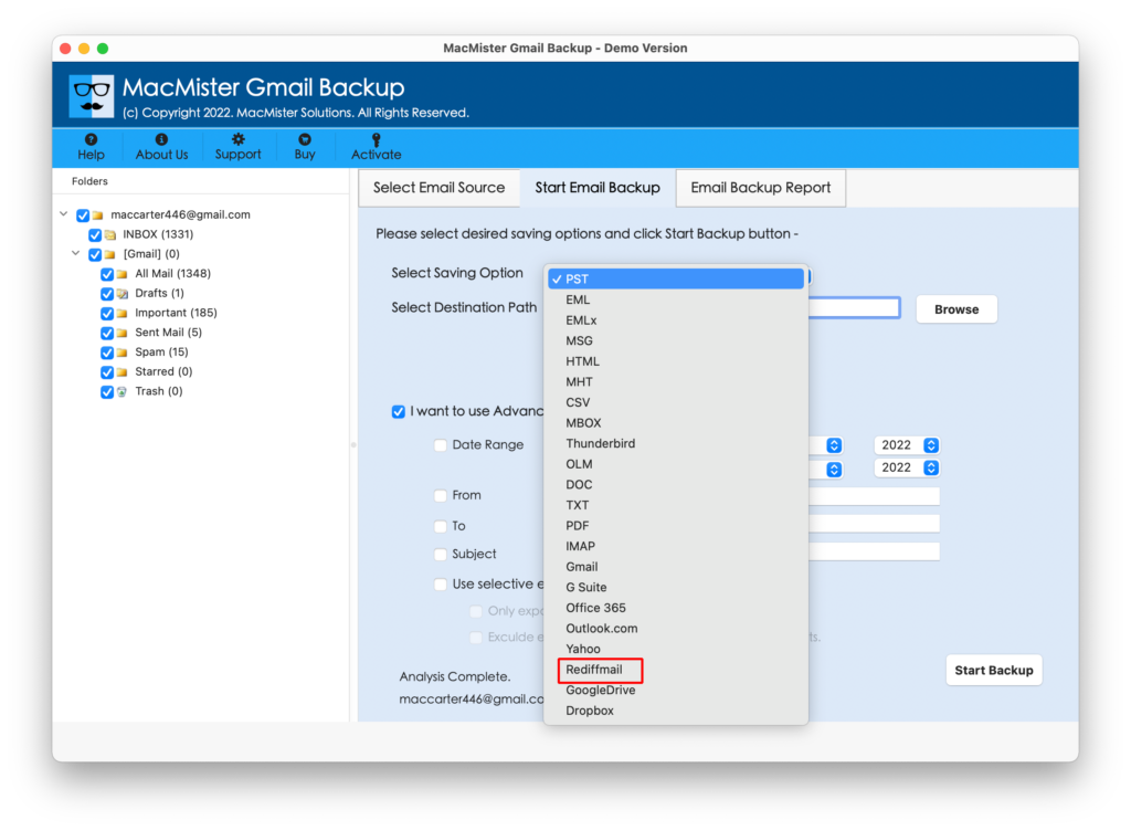 Can You Send Mail from Gmail to Rediffmail?