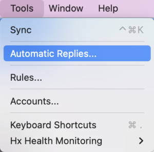 how to make auto reply in outlook mac