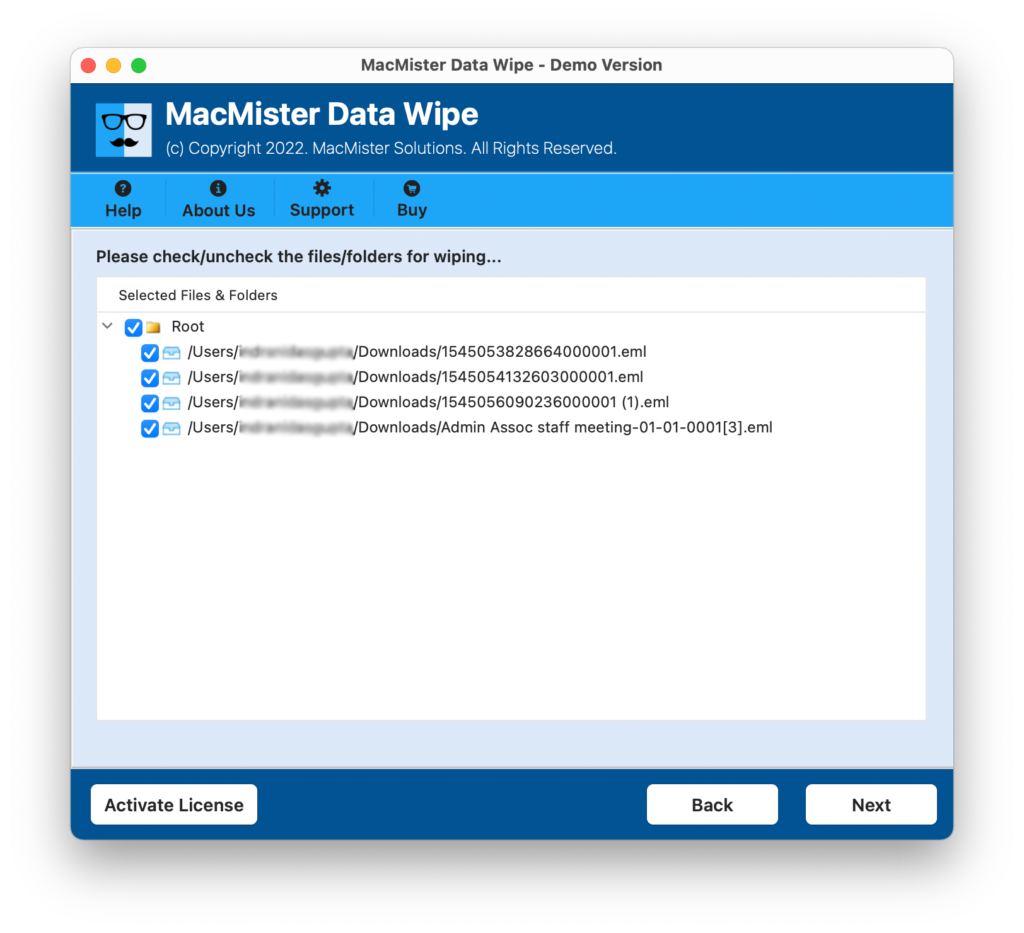 verify listed log files