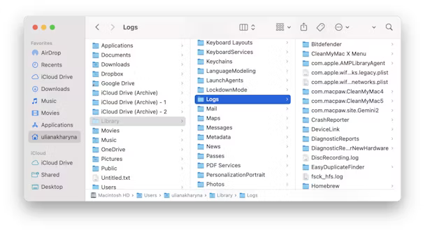 log file