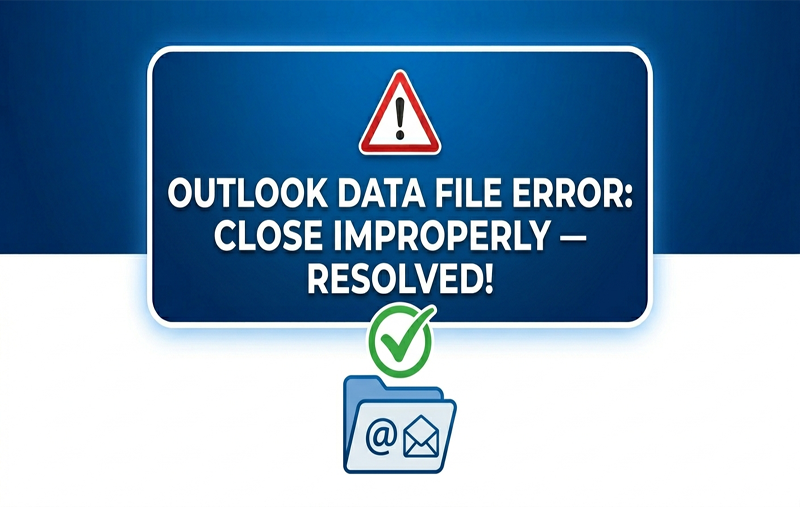 Outlook Data File Error Message Outlook Data File not closed Properly Error – Fix!