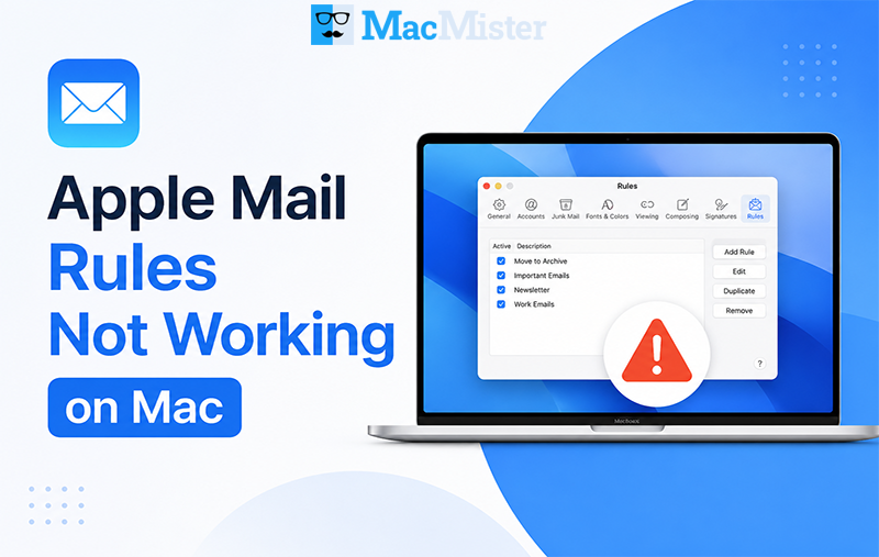 apple mail rules not working on mac