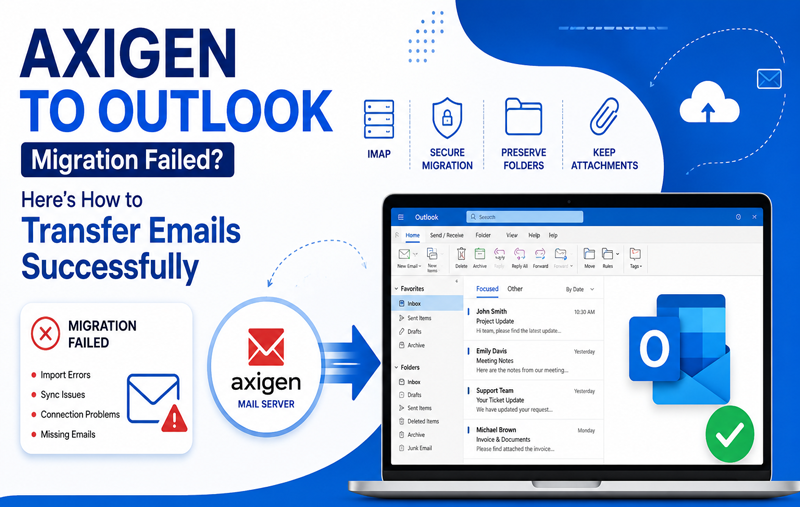 Axigen to Outlook Migration Failed? Causes & Solutions