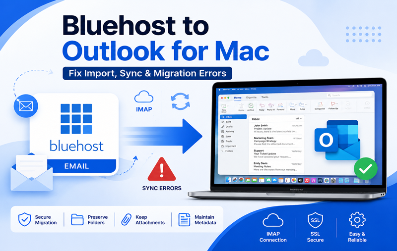 Bluehost to Outlook for Mac migration