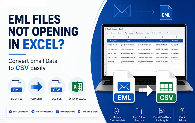 EML Files Not Opening in Excel - Convert Email Data to CSV Easily