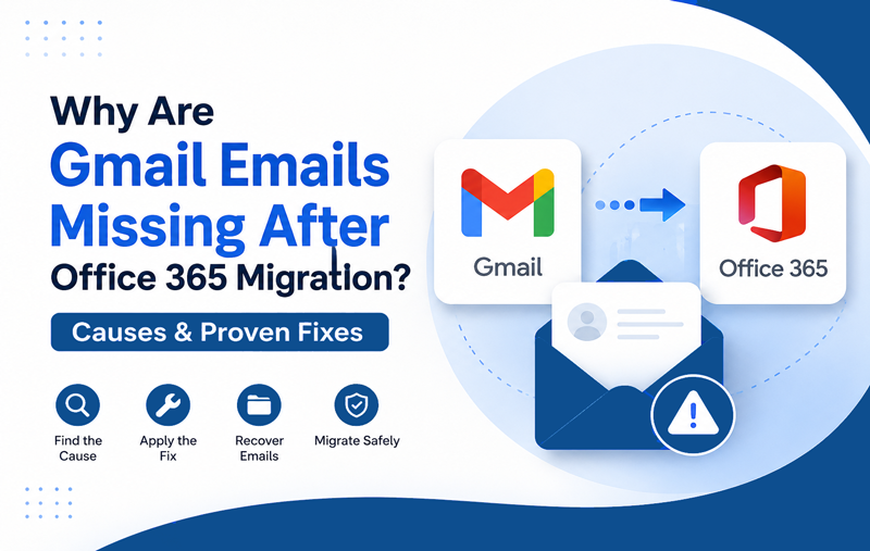gmail emails missing after office 365 migration