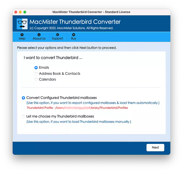 add thunderbird file