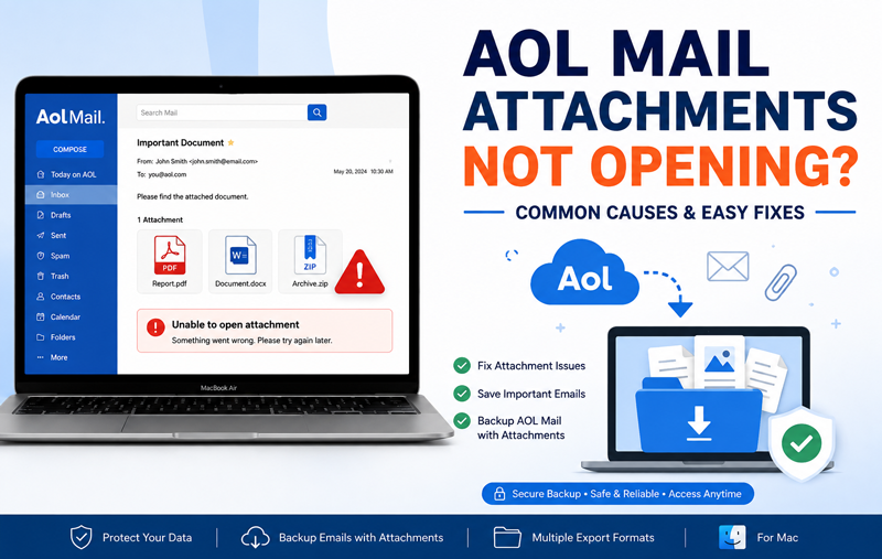 why AOL Mail attachments are not opening and how to fix them