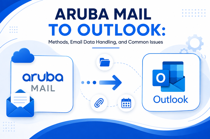 Aruba Mail to Outlook email transfer methods and data handling