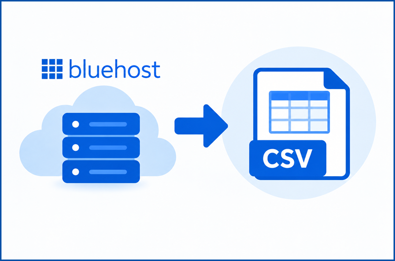 Bluehost Webmail to CSV Migration